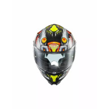 Casco Typhoon LY Graphic — Talla L, gris brillante